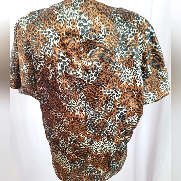 🦜🦜3/$25. Premonitions Short Sleeve Blouse Size 12 - Picture 3 of 7